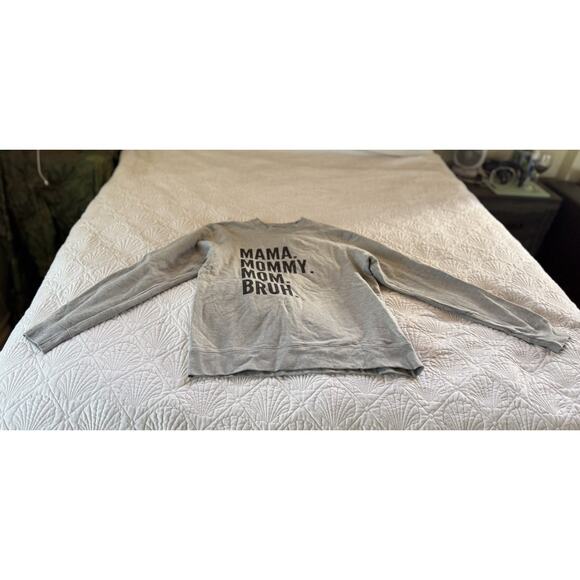 Mom Name Evolution Sweatshirt Mama Mommy Mom Bruh Size Women’s Medium Gray - Picture 3 of 7
